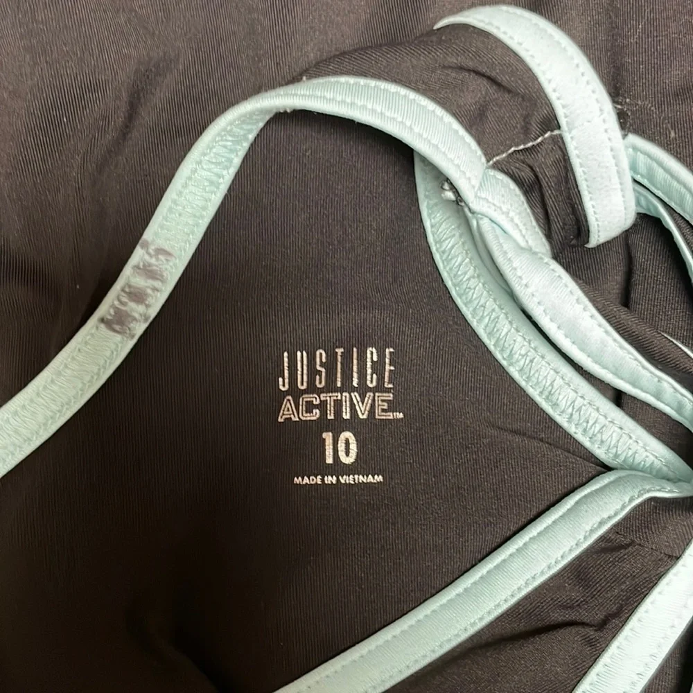 Justice Active razorback tank top, size 10, Great condition!